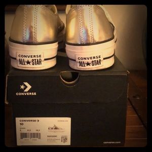 Metallic Gold Converse size 10